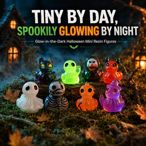 👻 Mini Glow Halloween Figures — Tiny Spooky Resin Decorations ( 30pcs! )