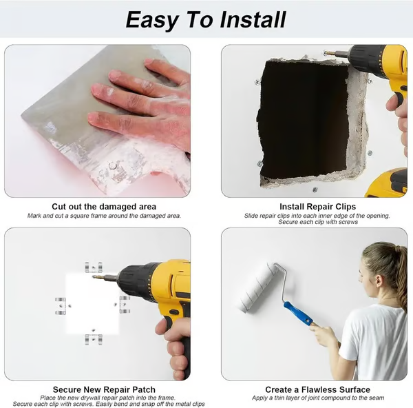 🔧Easy-to-Install 1/2-Inch Drywall Clips🔧