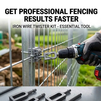 Iron Wire Twister Tool - Attachment for Fast Fence Tying