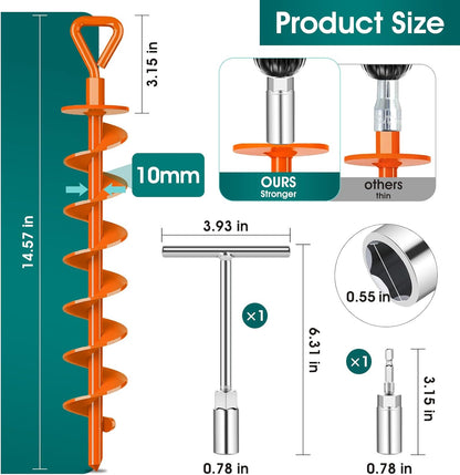 High-carbon steel Ground Anchor Screw in Spiral Trampoline Anchors with Nut