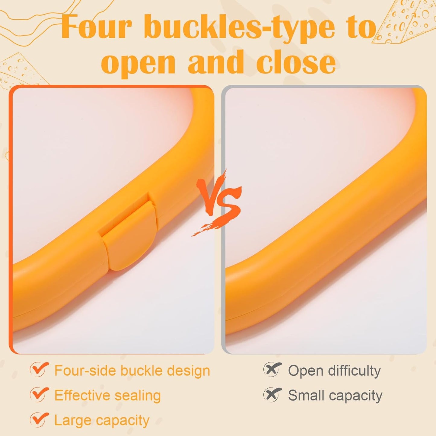 Silicone Fruit Storage Box （7.9 x 7.9 x 1.4 Inches)