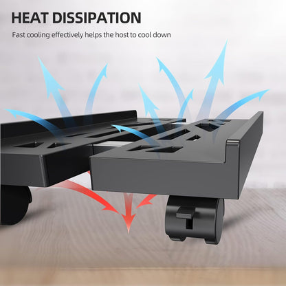 Adjustable mobile computer stand with locking casters, 80 lbs load capacity