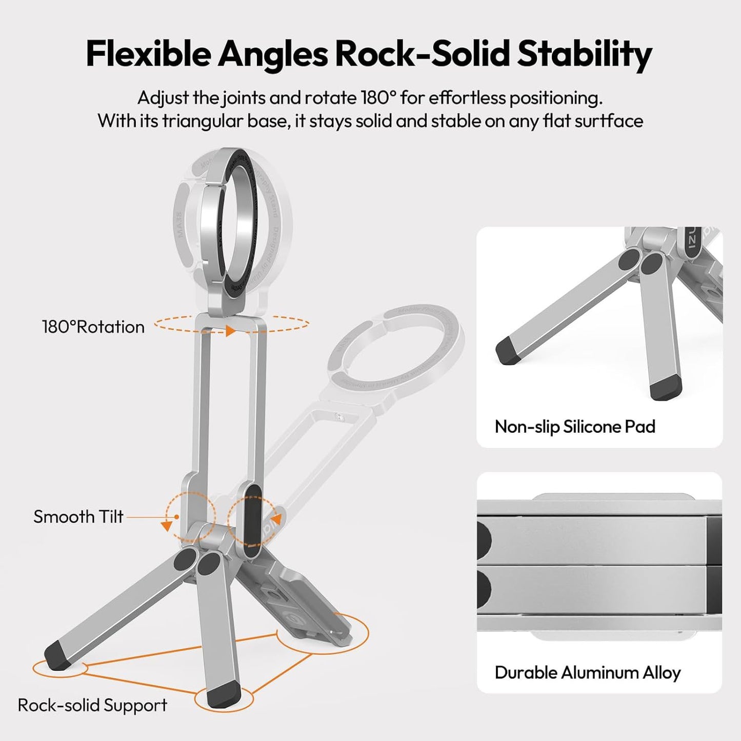 MagLock 5-in-1 Magnetic MagSafe Carabiner Phone Stand