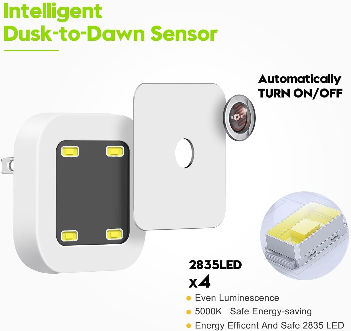 Bamafrontierma™ Night Lights Plug into Wall-Auto-On/Off