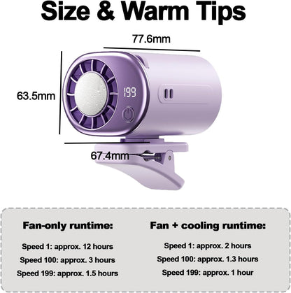 Safe Clip-On Cooling Fan for Car Seats — 360° Adjustable, Rechargeable & Long-Lasting