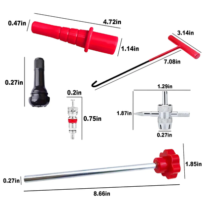 🚗14-piece quick tire valve changer tool kit🚗