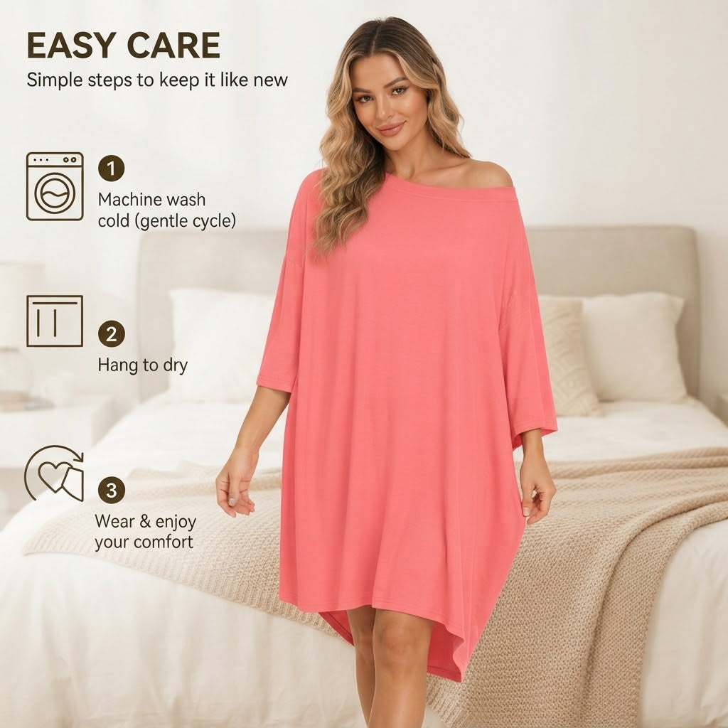 Ultra-Soft Oversized Lounge Tee for Two