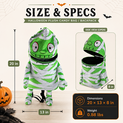 Kids Halloween Trick-or-Treat Plush Backpack Bag