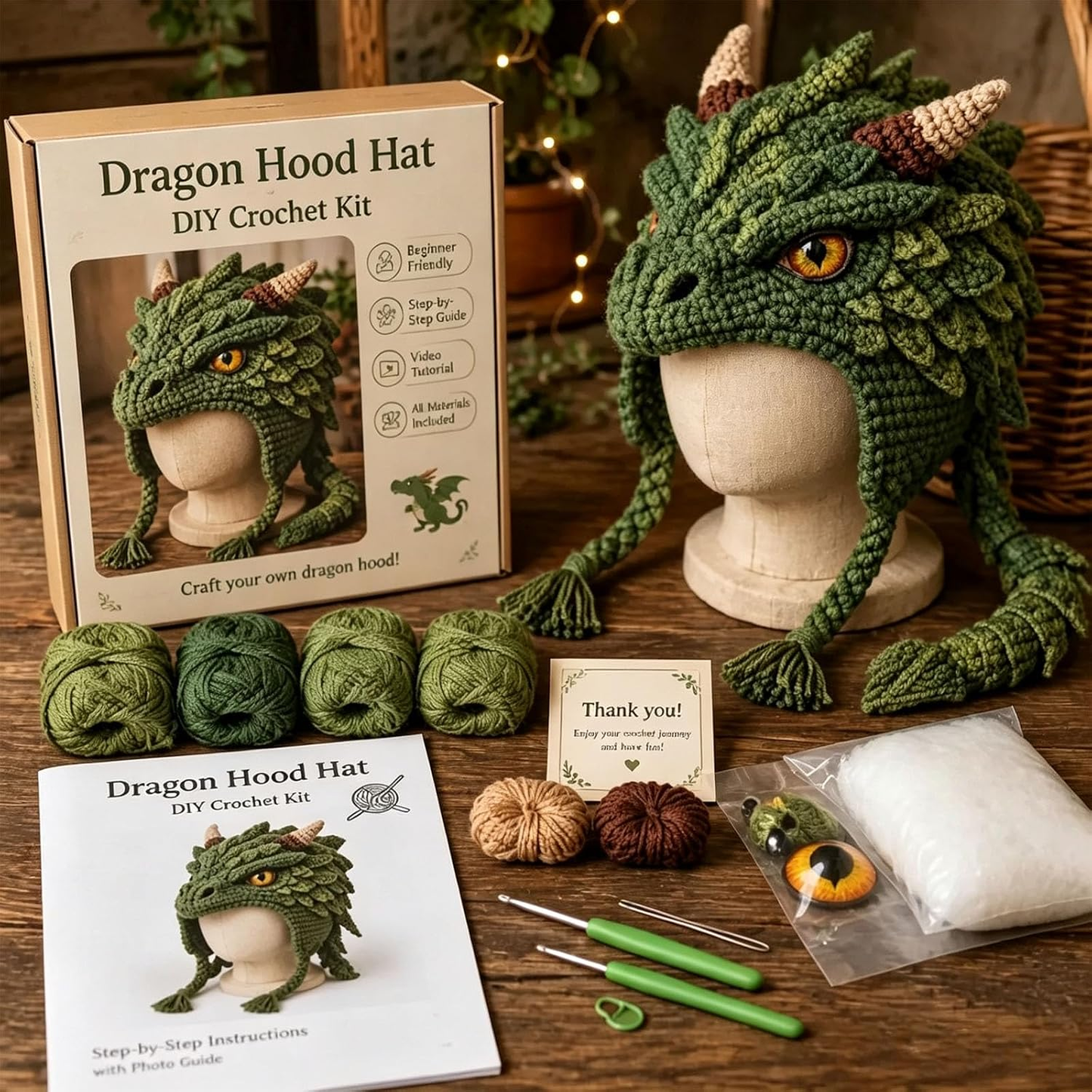 Fantasy Hood Hat DIY Crochet Kit Series