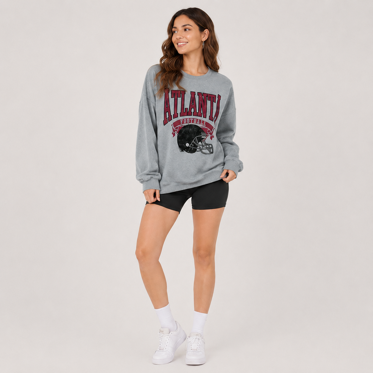 Vintage U.S. City Graphic Oversized Sweatshirt