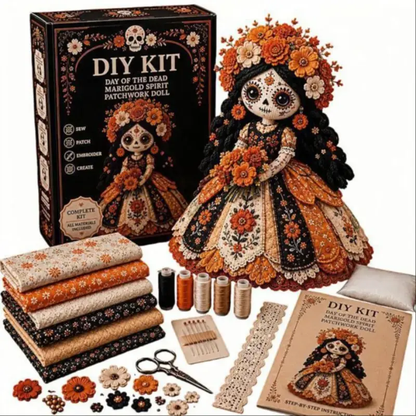 DIY Day of the Dead Butterfly Skull Doll Sewing Kit – Complete Craft Set