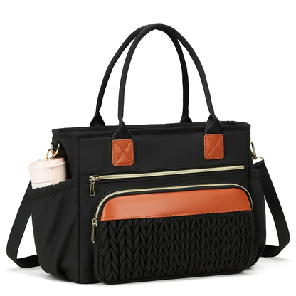 Extra-large capacity lunch bag with adjustable shoulder strap and long-lasting insulation