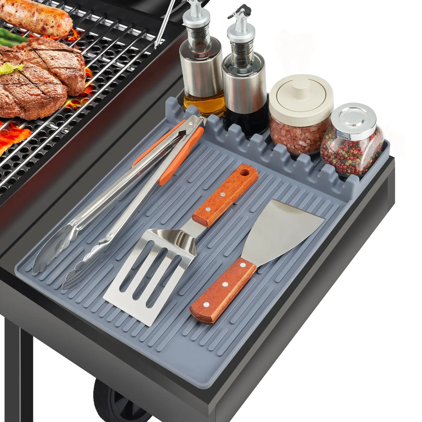 🔥Anti-slip and heat-resistant barbecue tool rack silicone pad🔥