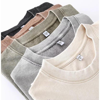 ⚡Hot Sales 49% OFF🔥4 Pack Oversized Tshirts for Men Gym Vintage Heavyweight T Shirts Cotton Workout Acid Wash Baggy Tees