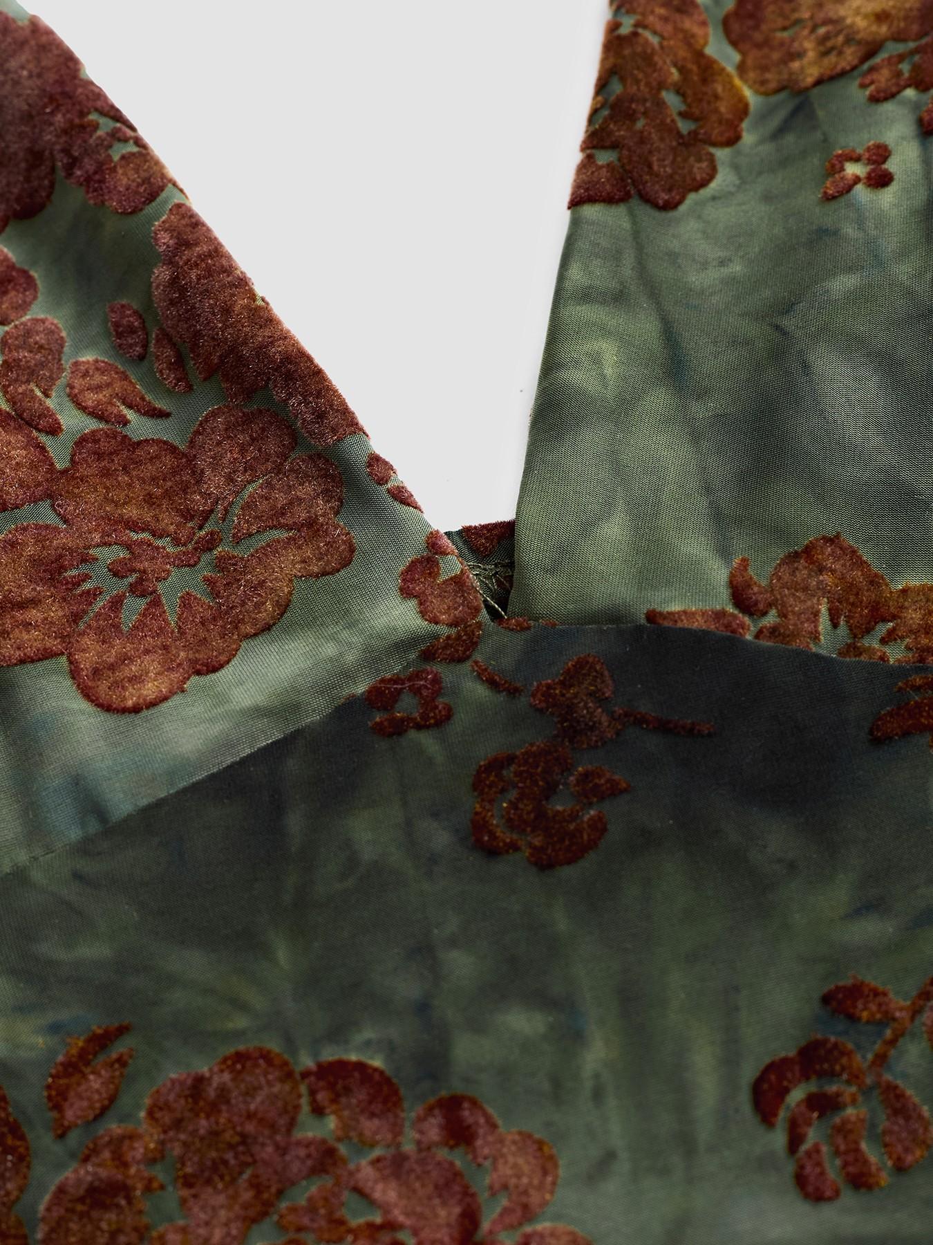 Women's Floral Deep V Neck Crop Top & Fish Tail Skirt Set, All-Over Print Design