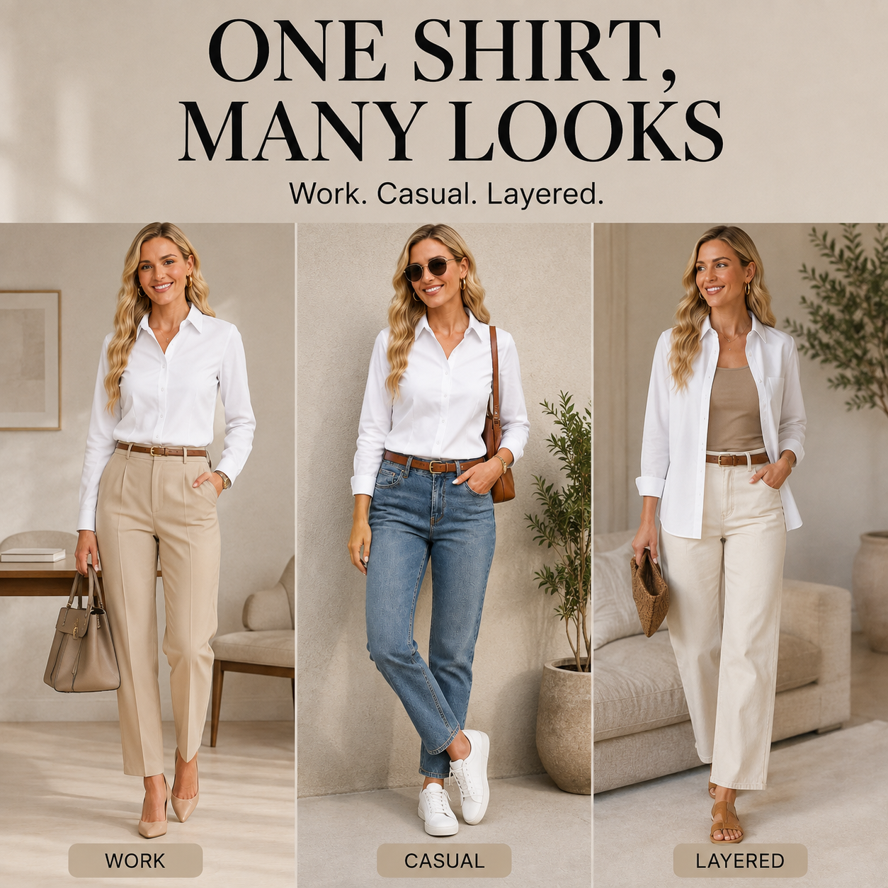 Women's Classic Fit Stretch Button-Down Shirt