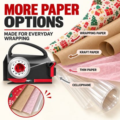 2-in-1 Wrapping Paper Cutter & Tape Dispenser