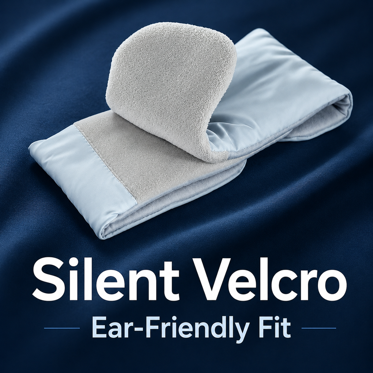 360° Blackout Weighted Sleep Mask – Cooling Silk, Zero Nose Pressure & Stay-Put Comfort**