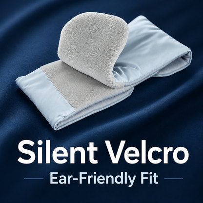 360° Blackout Weighted Sleep Mask – Cooling Silk, Zero Nose Pressure & Stay-Put Comfort**
