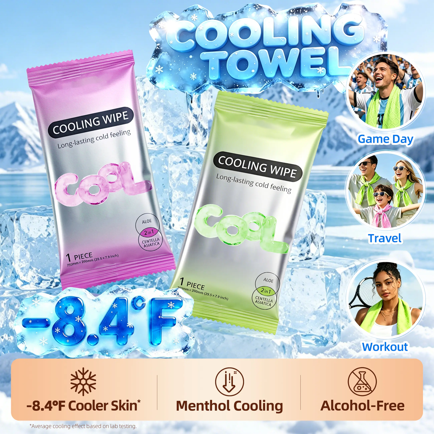 Bamafrontierman™❄️Reusable extra-large mint-infused quick-refreshing towel❄️