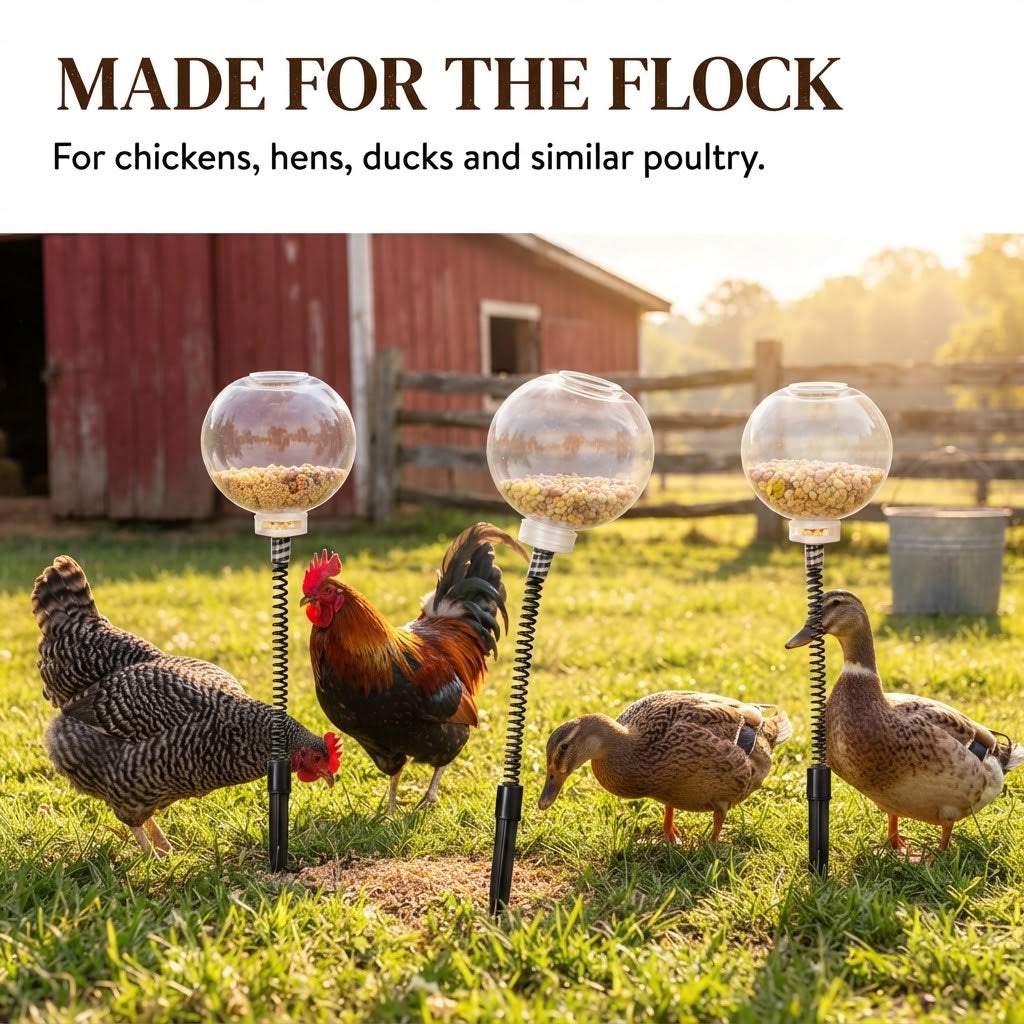 Interactive Swinging Chicken Feeder Toy