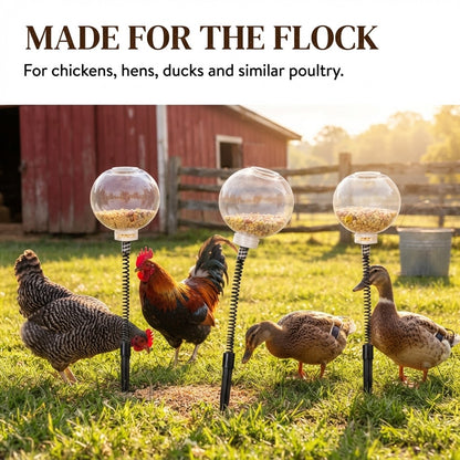 Interactive Swinging Chicken Feeder Toy