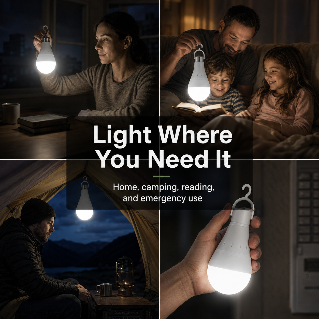6400K Rechargeable Emergency LED Bulb