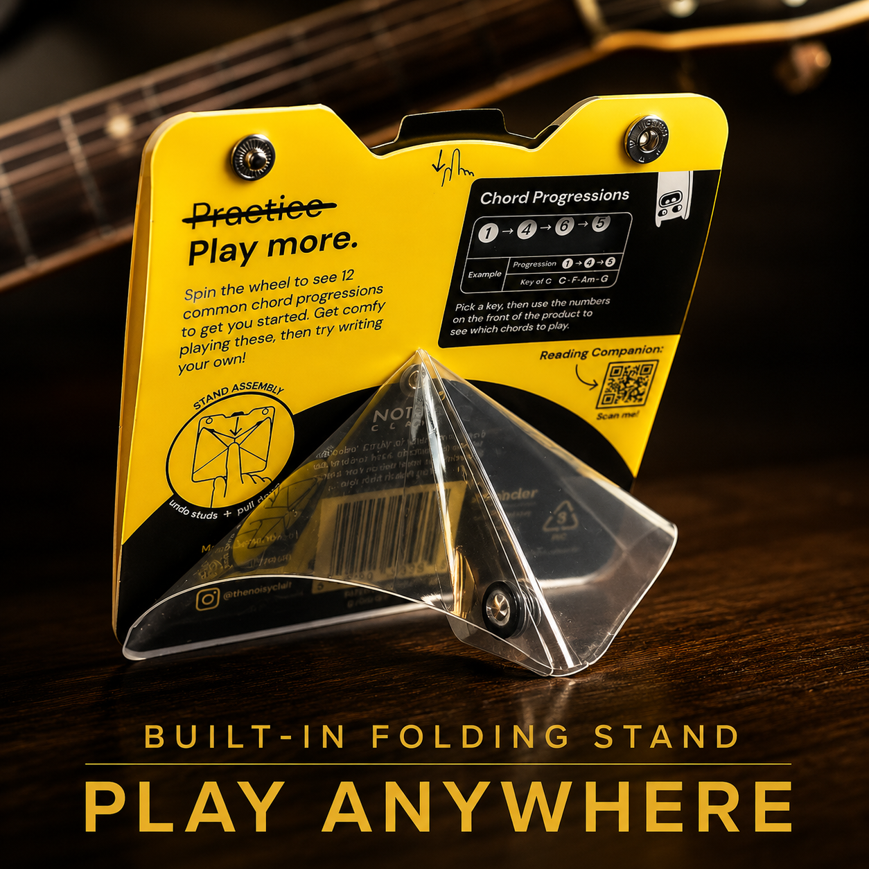 Circle of Fifths Wheel Decoder – Music Theory Tool for Beginners with Built-in Stand for Guitar, Piano & Ukulele