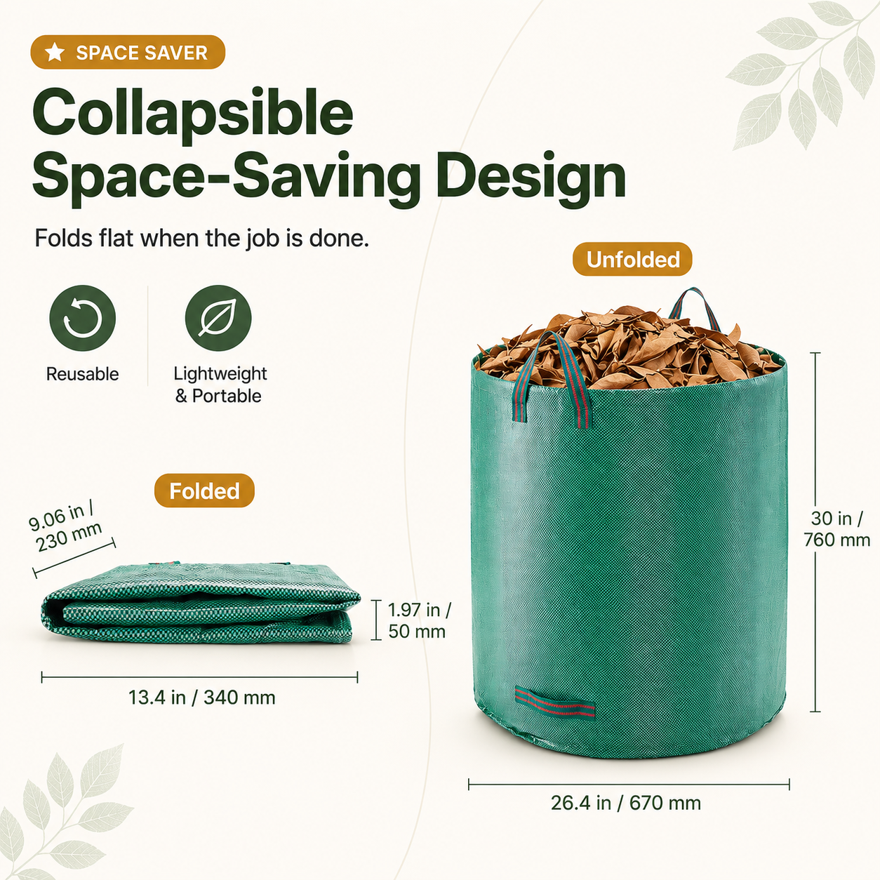 Heavy-Duty Lawn &amp; Garden Leaf Bag