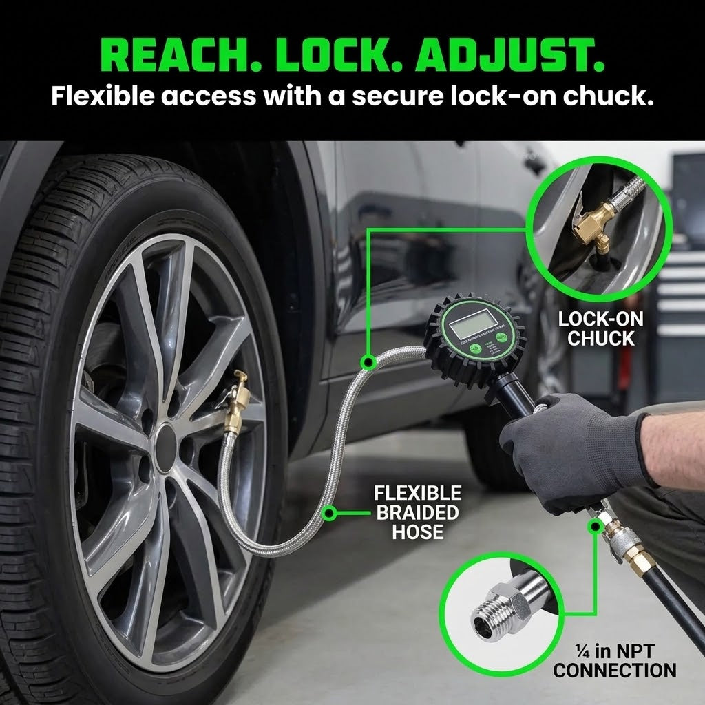 200 PSI Digital Tire Inflator Gauge
