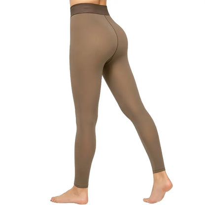 Women’s Fleece-Lined Fake Sheer Thermal Tights