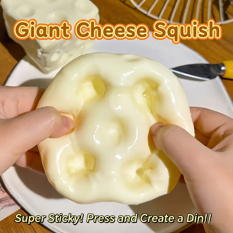 Slow Rise Squishy Cheese Block – Ultra Soft Stress Relief Fidget Toy