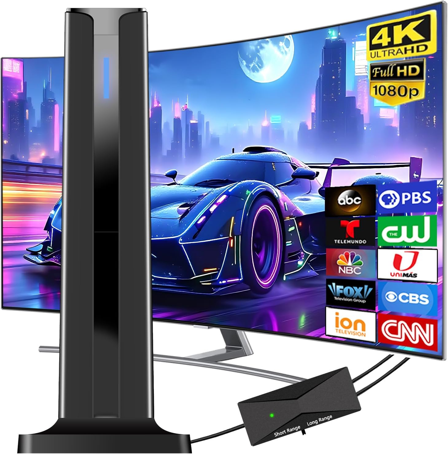 4K Indoor TV Antenna – Free Channel Viewing