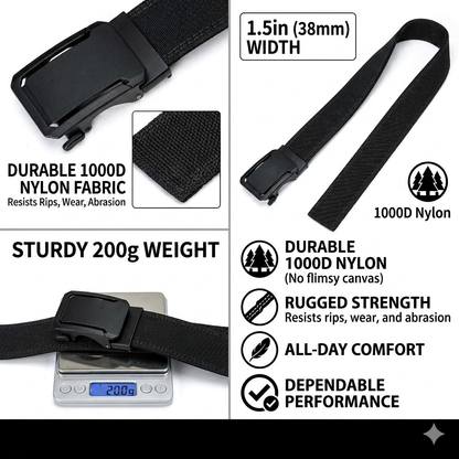 Quick-Release Tactical Belt – Heavy-Duty 1000D Nylon Work Belt
