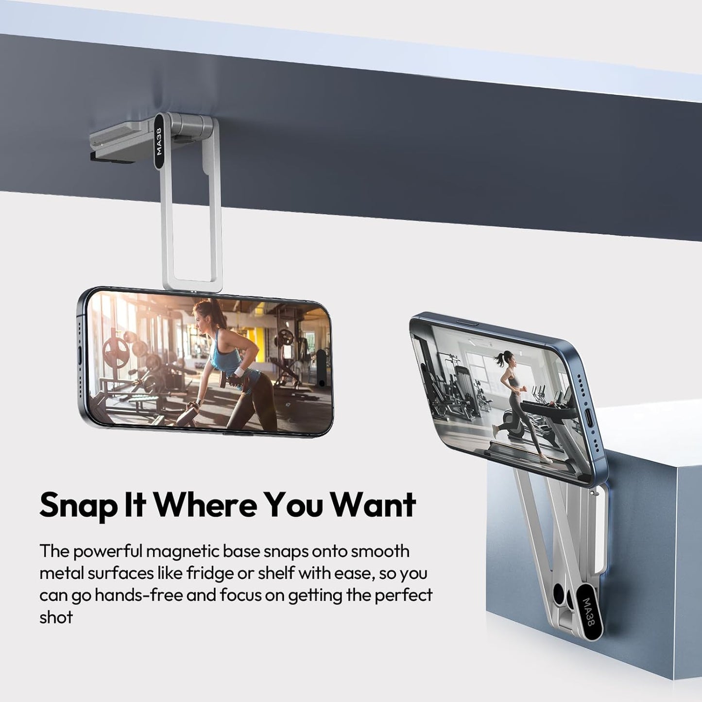 MagLock 5-in-1 Magnetic MagSafe Carabiner Phone Stand
