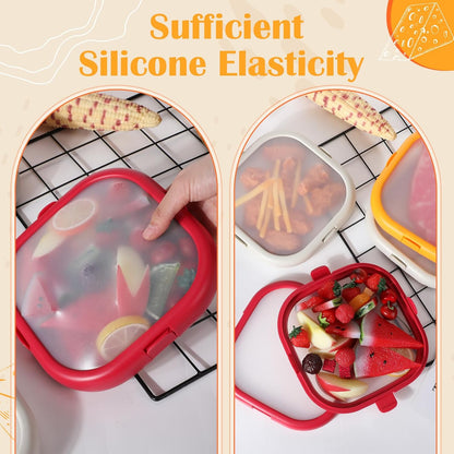 Silicone Fruit Storage Box （7.9 x 7.9 x 1.4 Inches)