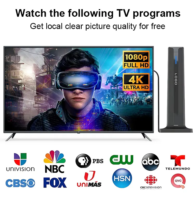 4K Indoor TV Antenna – Free Channel Viewing