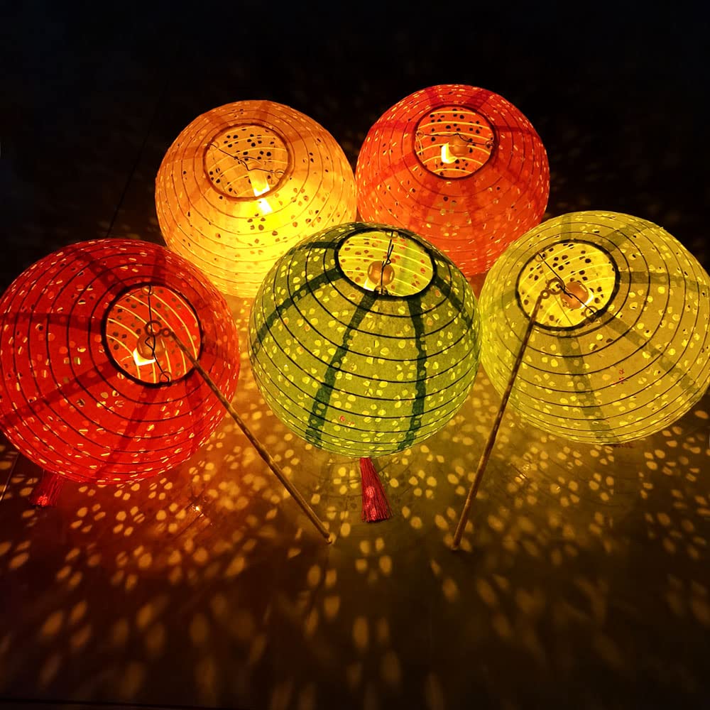 Handcrafted Hollow Paper Lantern Decor（Comes with LED bulbs）