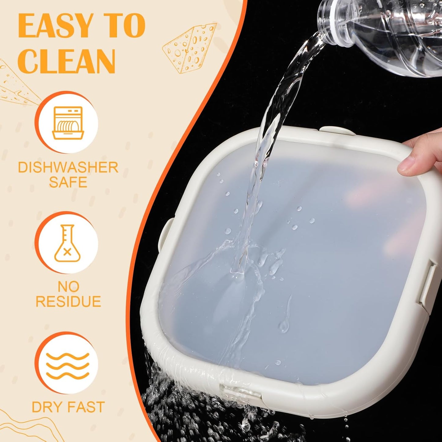 Silicone Fruit Storage Box （7.9 x 7.9 x 1.4 Inches)
