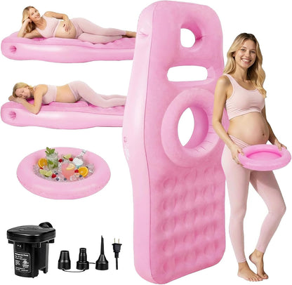 Inflatable Pregnancy Pillow with Belly & Head Hole, Prone Pregnancy Pillow for Stomach Sleepers