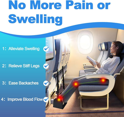 Airplane Foot Rest Hammock for Long Flights（Free storage bag and sleep set）