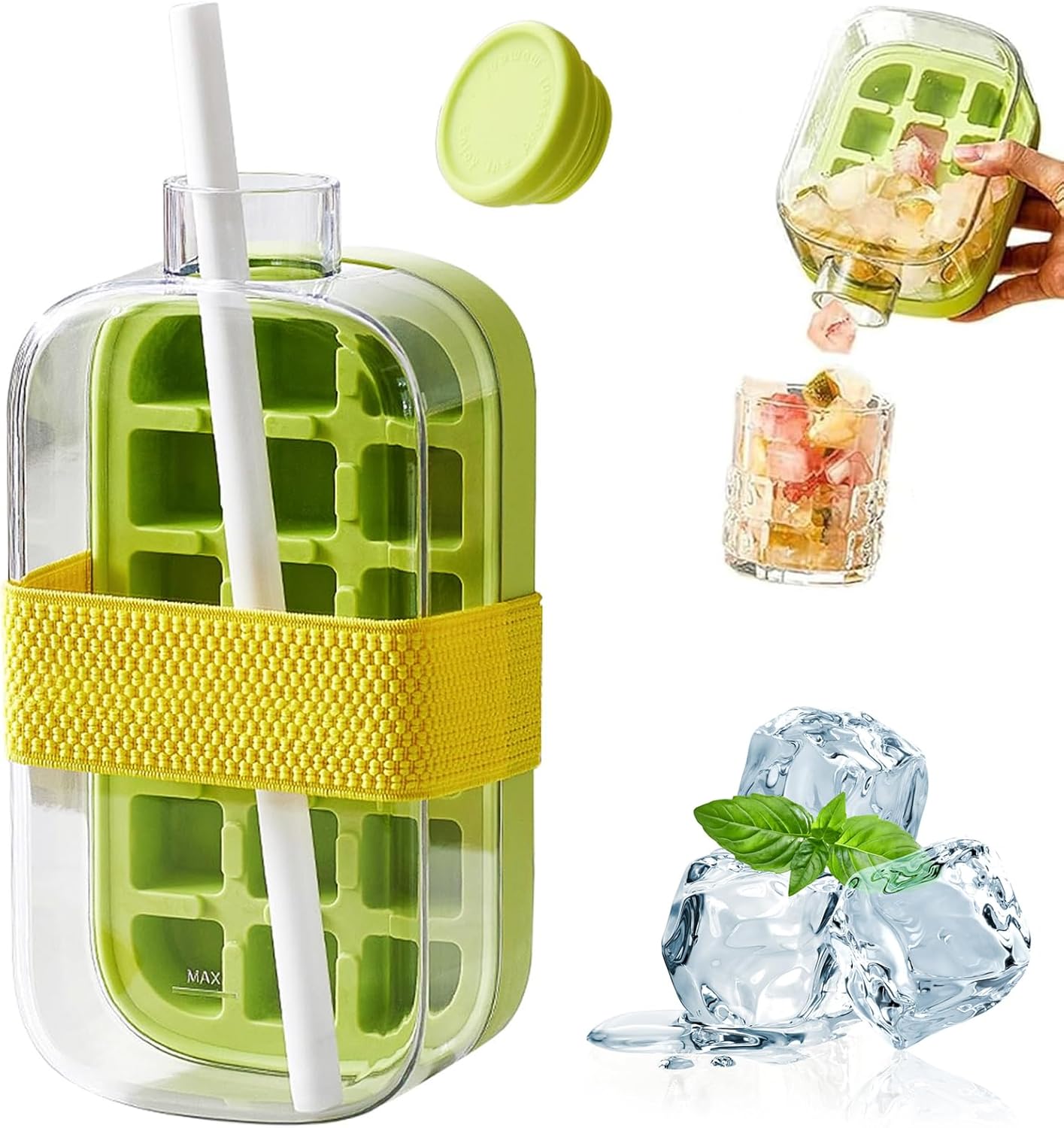 2-in-1 Refreshing Ice Cube Tray - Portable Cup