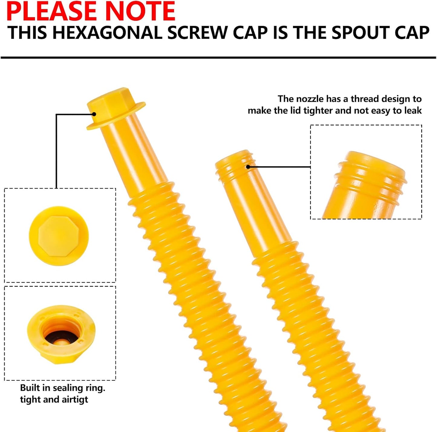 Gas Can Spout Replacement Suitable for most 1/2/5/10 gal oil cans