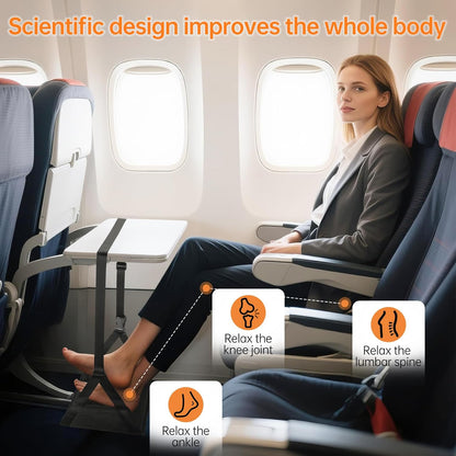 Airplane Foot Rest Hammock for Long Flights（Free storage bag and sleep set）