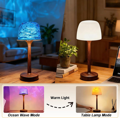 The Healing Glow™Bathroom Shower Lamp with 16 Color Ocean Wave Projector