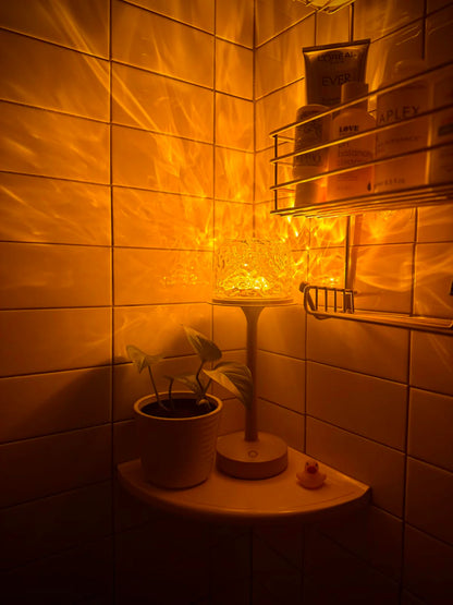 The Healing Glow™Bathroom Shower Lamp with 16 Color Ocean Wave Projector