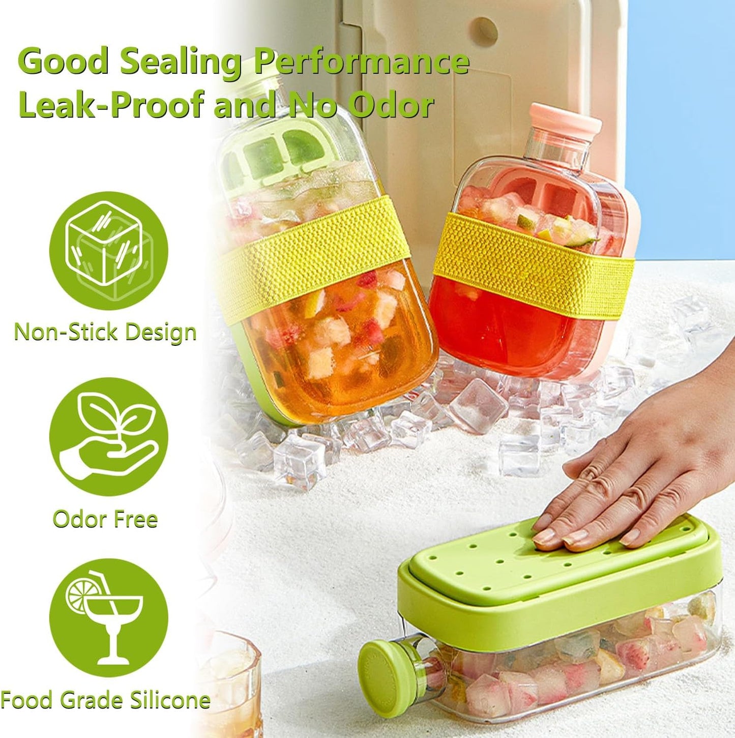 2-in-1 Refreshing Ice Cube Tray - Portable Cup