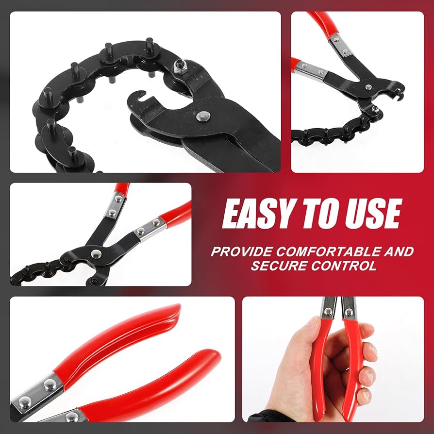 Heavy-Duty Exhaust Pipe Cutter Wrench - Professional Carbon Steel Chain Tubing Tool for Mild Steel, Aluminum & Copper