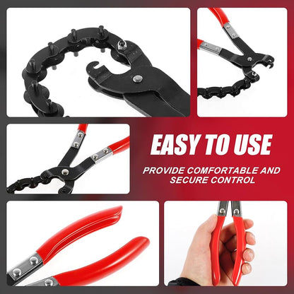 Heavy-Duty Exhaust Pipe Cutter Wrench - Professional Carbon Steel Chain Tubing Tool for Mild Steel, Aluminum & Copper