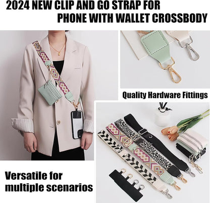 Clip and Go Strap for Phone with Wallet